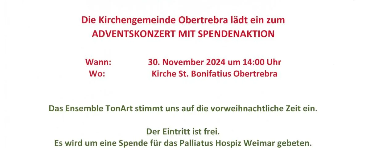 Adventskonzert Obertrebra